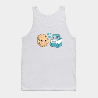 All i need is cookies and milk, Kawaii cookies and milk cartoon. Tank Top